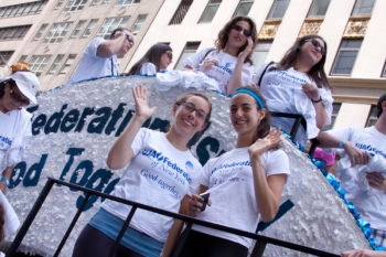 Members of the UJA-Federation of New York at the "Celebrate Israel Parade" in New York City, June 3, 2012.  (Courtesy UJA-Federation of New York)