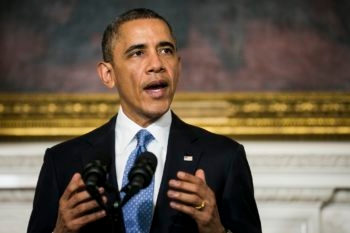 President Obama makes a statement announcing an interim agreement on Iran's nuclear program at the White House on Nov. 23, 2013. (T.J. Kirkpatrick-Pool/Getty Images)