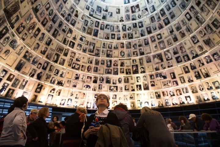 Visitors gather in the Hall of Names at Yad Vashem in Jerusalem on Jan. 27, 2014, International Holocaust Remembrance Day. (Uriel Sinai/Getty Images)