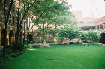 The quadrangle at the Jewish Theological Seminary in New York City. (Courtesy of JTS)