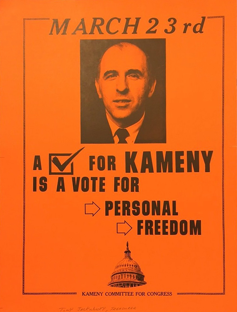 A poster for the failed congressional campaign of gay activist Frank Kameny is part of a new exhibition at the National Museum of American Jewish History. (National Museum of American Jewish History)
