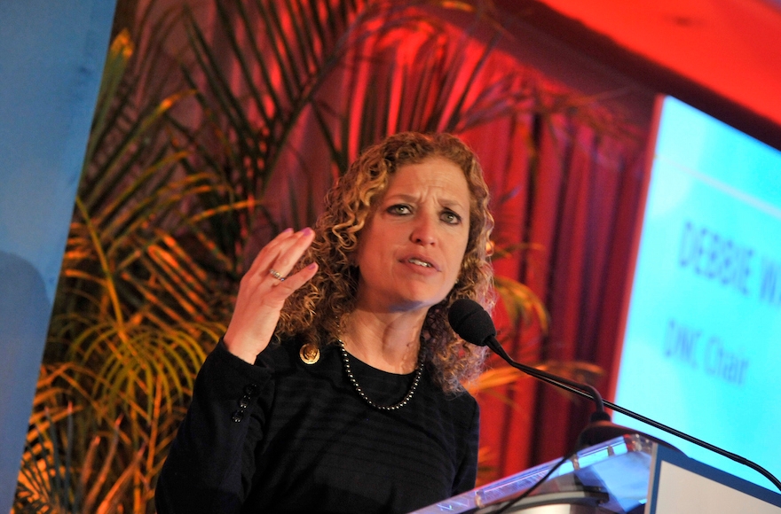 Debbie Wasserman Schultz speaking at a gala on March 3, 2015, in Washington, D.C. (Kris Connor/Getty Images)