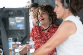 Jill Soloway, writer and director  of "Transparent," filming the second season of the show on set. (Courtesy of Amazon Studios)