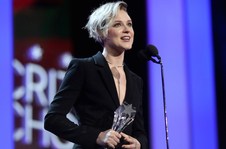 Evan Rachel Wood accepting the Best Actress in a Drama Series award for 'Westworld' onstage during The 22nd Annual Critics' Choice Awards in Santa Monica, Cali., Dec. 11, 2016. (Christopher Polk/Getty Images for The Critics' Choice Awards )
