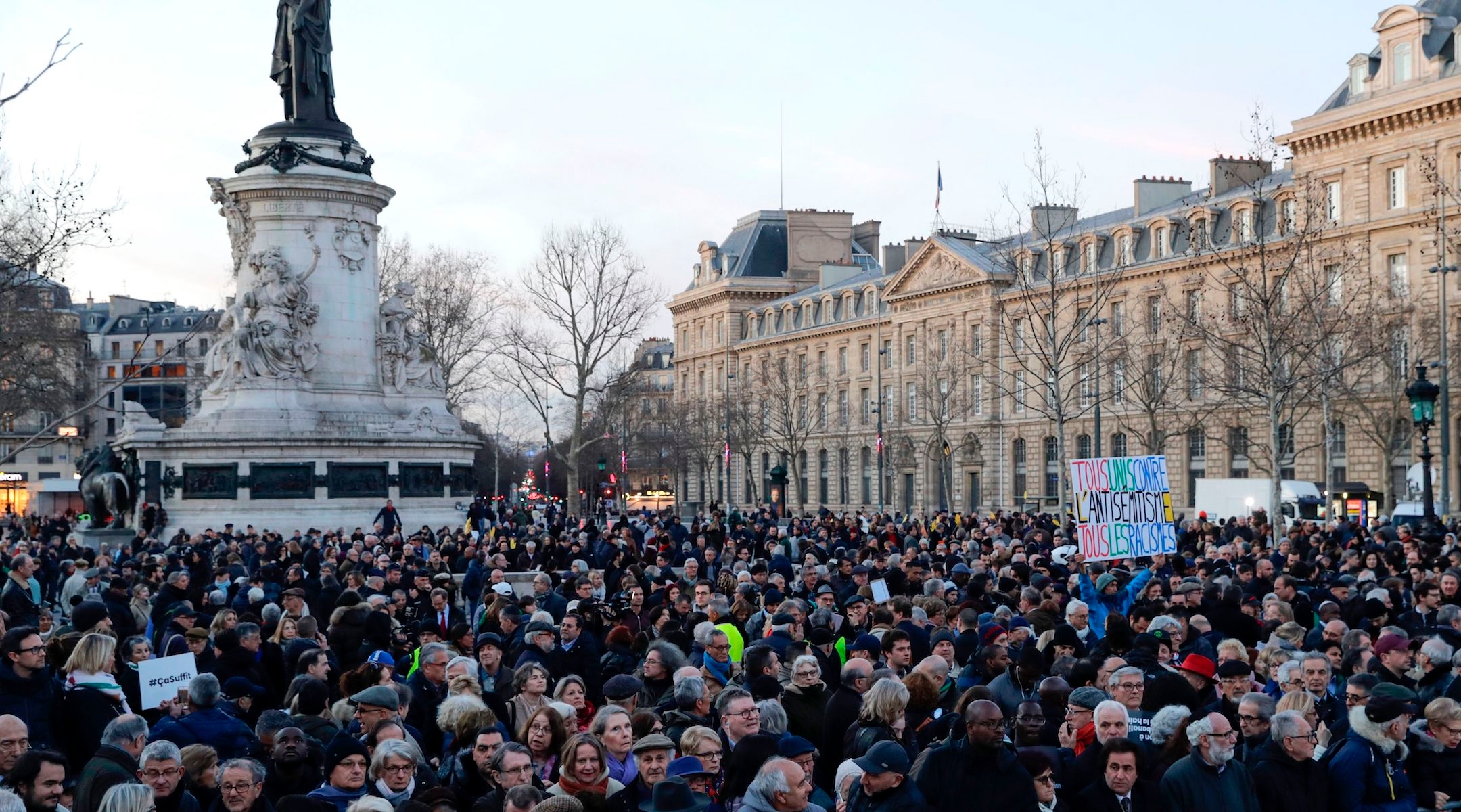 Thousands protest anti-Semitism in marches across France - Jewish ...