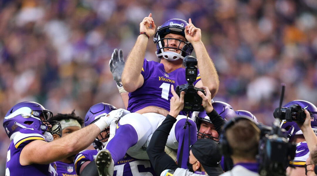 Greg Joseph carried by his teammates