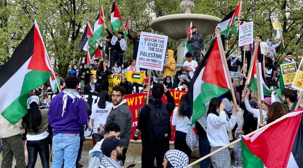 Pro-Palestinian protesters call to ‘globalize the intifada’ in march on ...