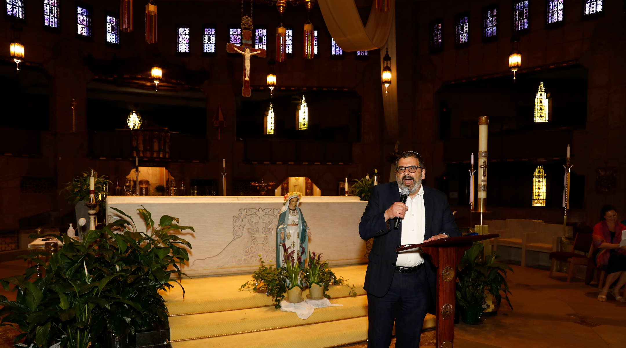 A rabbi on a Catholic dais