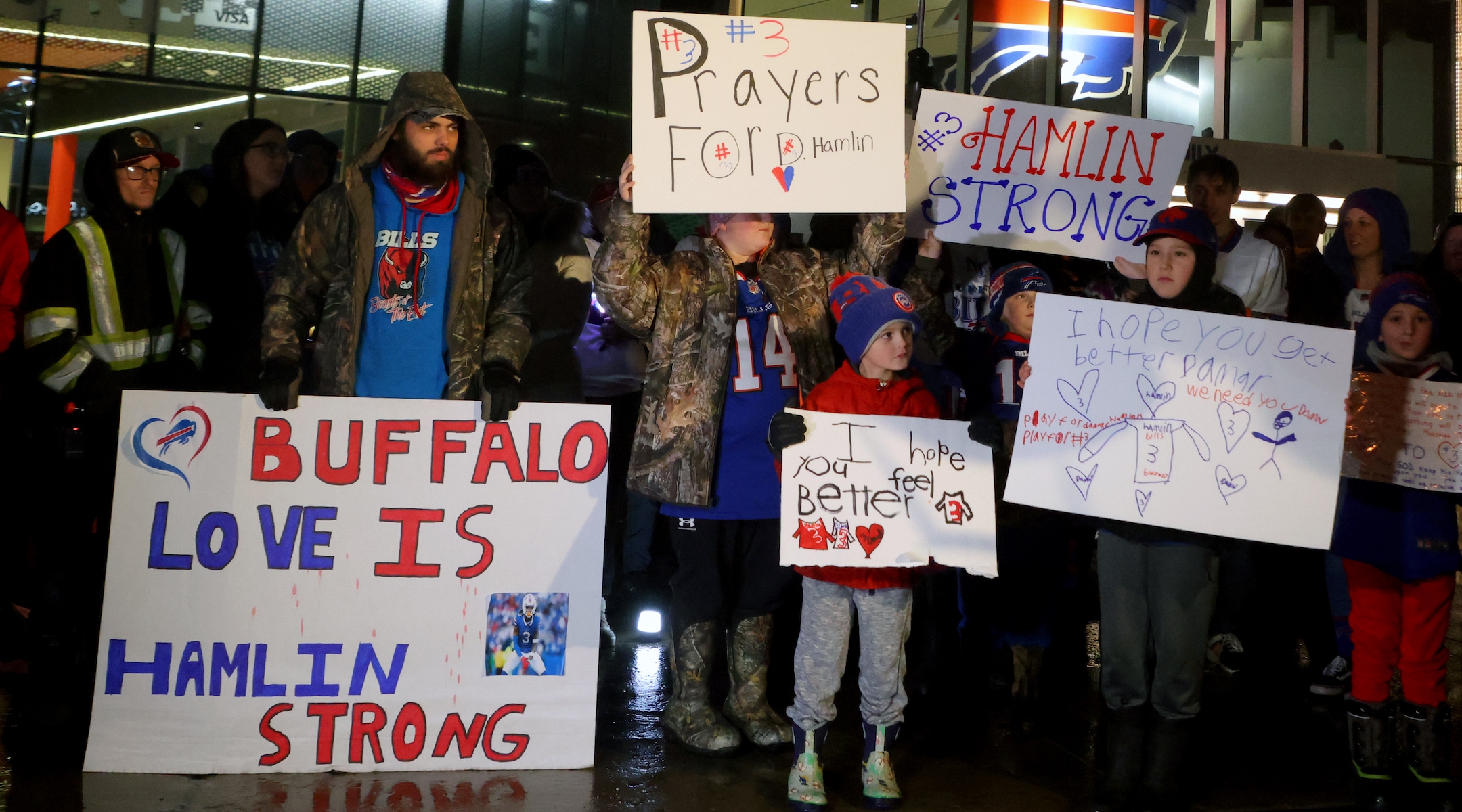 Buffalo Bills fans hold prayer vigils for Damar Hamlin with NFL star in  critical condition after cardiac arrest