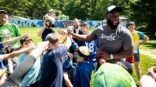 Super Bowl champ Leonard Fournette visits Jewish summer camp for children  with cancer