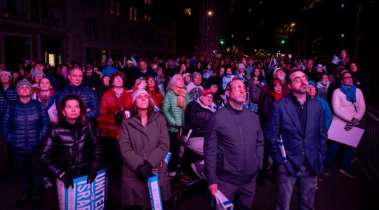 A rally in support of Israel and Hamas hostages held next to Central Park on the Upper West Side of Manhattan, Nov. 6, 2023 (Luke Tress)