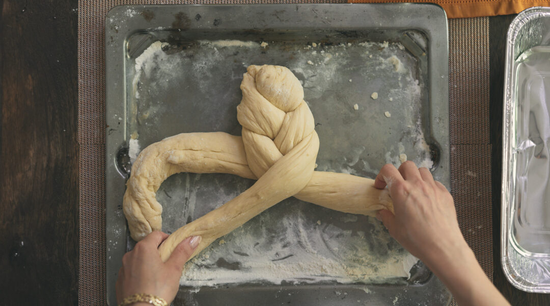 braiding challah