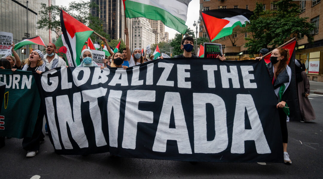 A protest led by Within Our Lifetime in Manhattan, September 17, 2021. (Luke Tress)