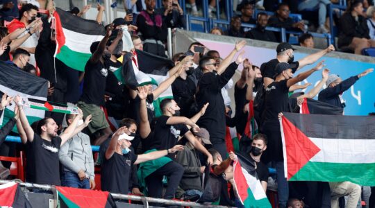 Soccer fans giving Nazi salute