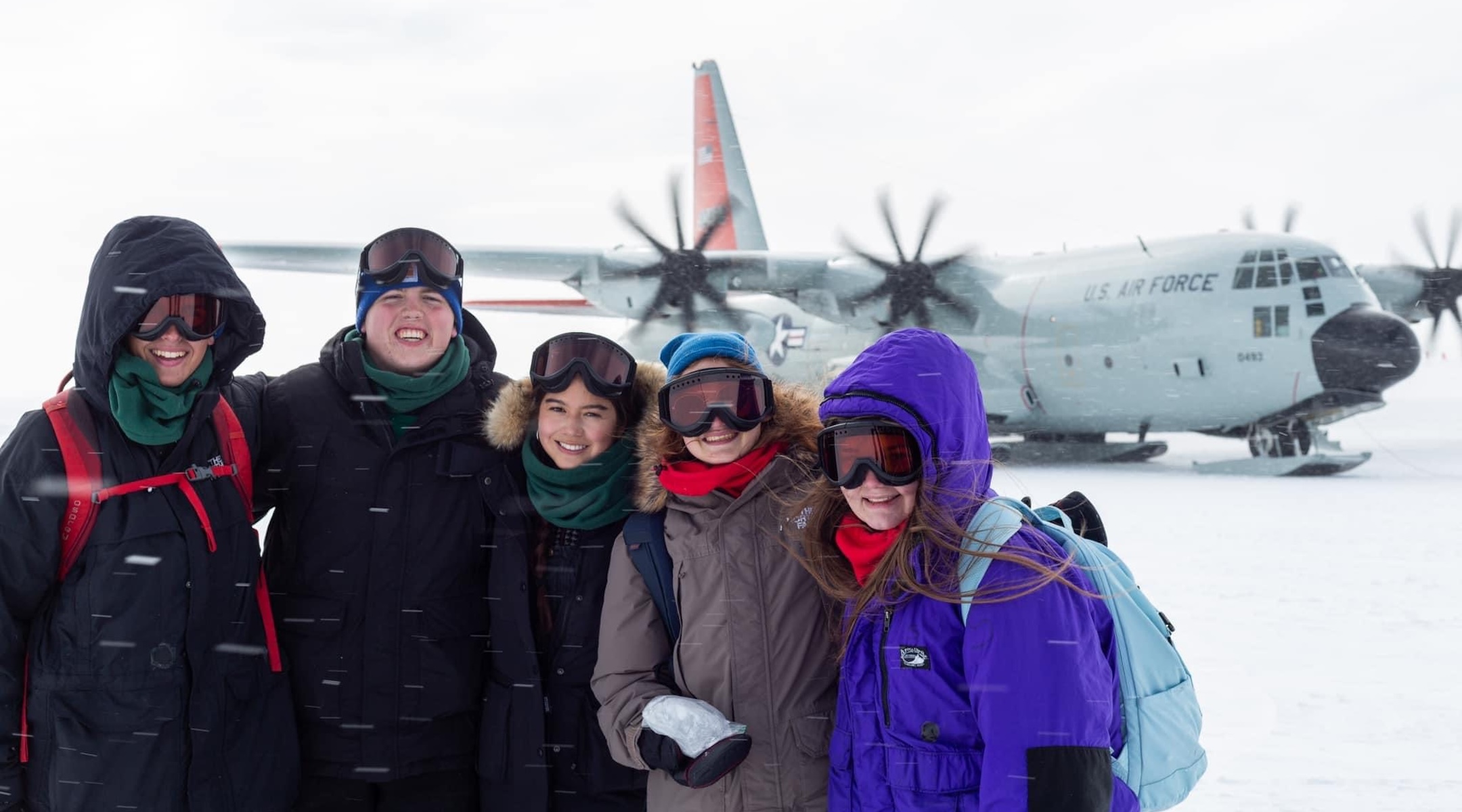 The five American students in Greenland.