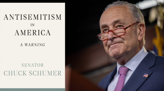 Senate Majority Leader Chuck Schumer, and the cover of his upcoming book