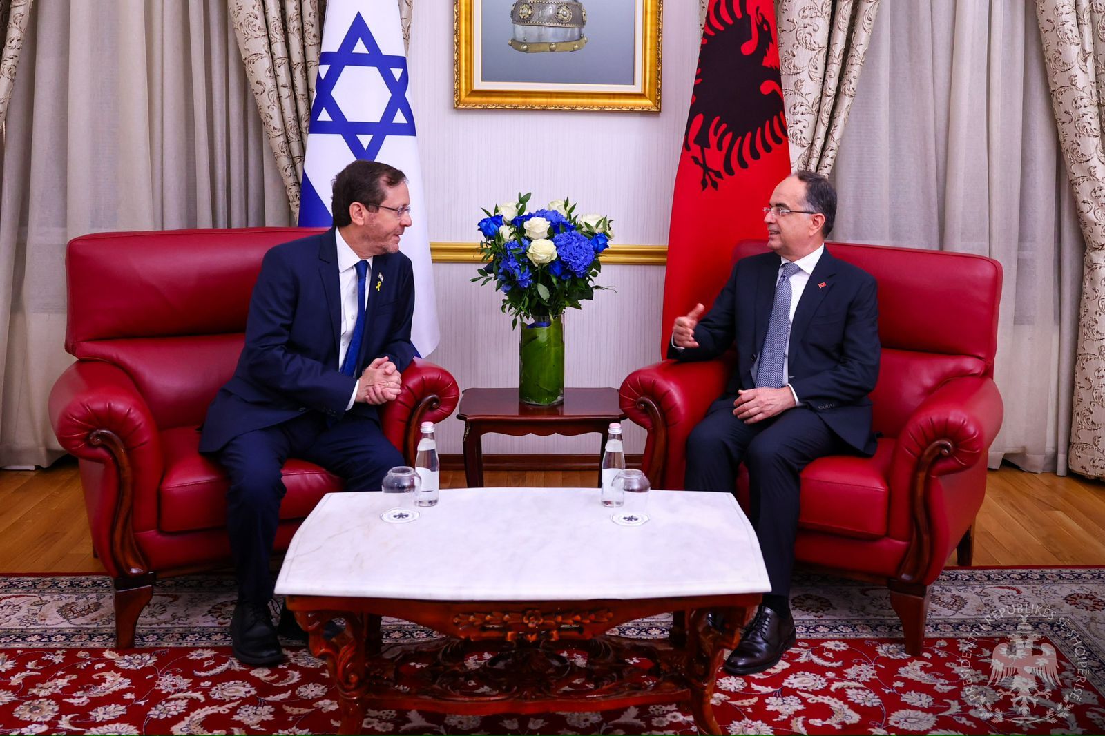 Israeli President Isaac Herzog and Albanian Prime Minister Edi Rama