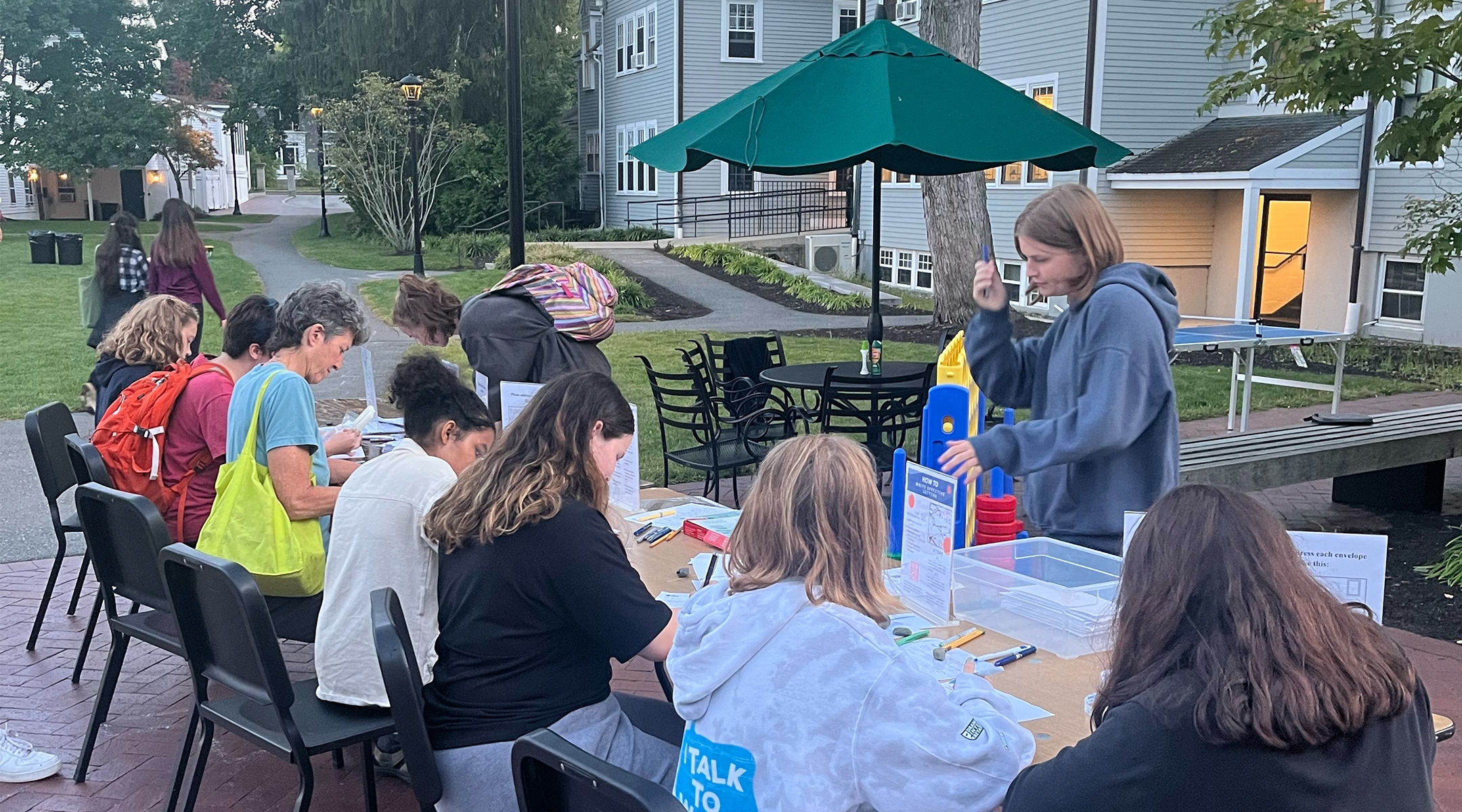 A letter-writing event at Concord Academy.