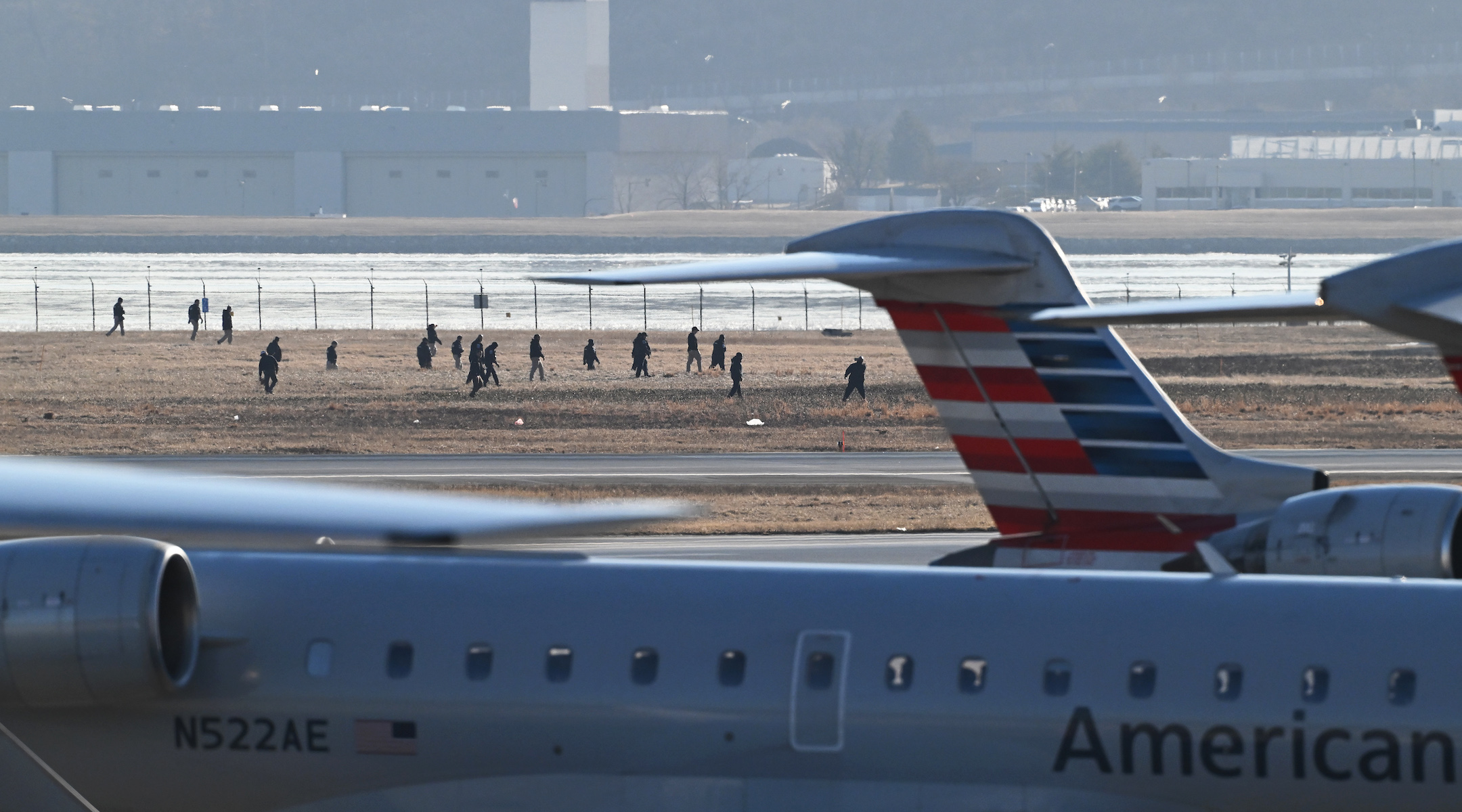 Thursday Jan. 30, 2025 in Arlington, Virginia following Wednesday's plane crash. (Matt McClain/The Washington Post via Getty Images)