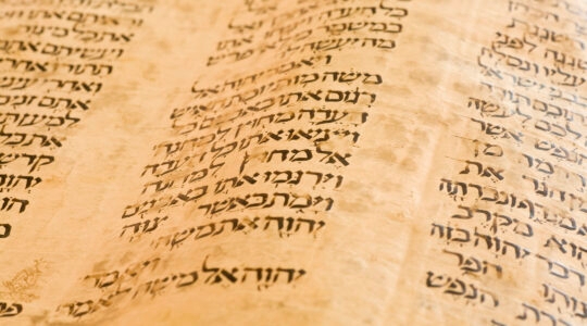 Parchment with Hebrew letters