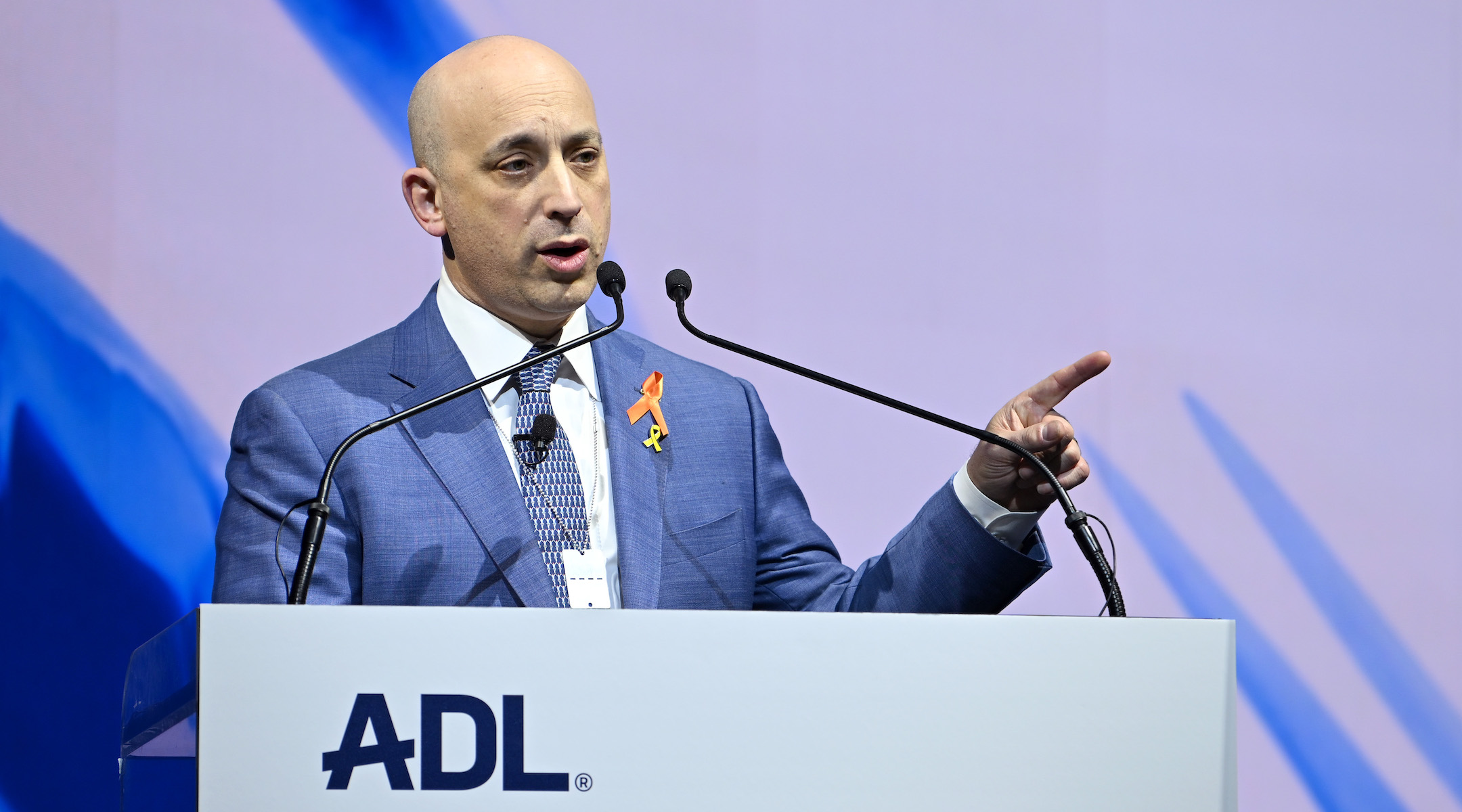 ADL CEO Jonathan Greenblatt speaks onstage at ADL's Never Is Now conference on March 3, 2025 in New York City. (Bryan Bedder/Getty Images)